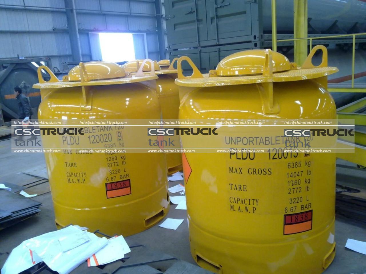 3300 Liters T20 UN1838 Portable Tank (2) 3300 Liters T20 UN1838 Portable Tank (2)