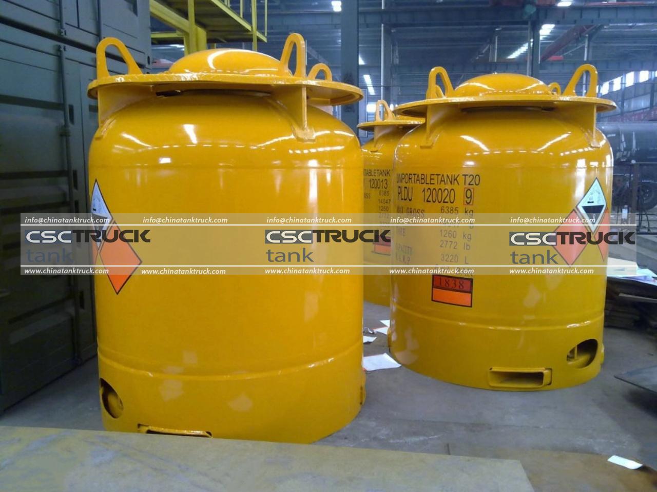 3300 Liters T20 UN1838 Portable Tank (3) 3300 Liters T20 UN1838 Portable Tank (3)