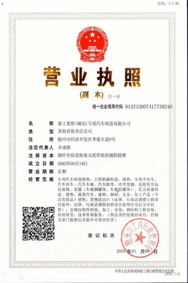 Factory Business License Factory Business License