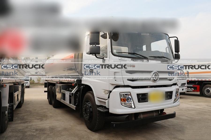 Review of the Dongfeng Huashen Rear Double-Axle 23m³ Aluminum Fuel Tanker Truck Chassis